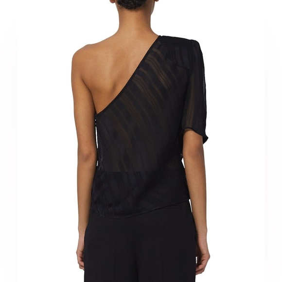 IRO Polk Top one shoulder ruffle size 36 - Picture 2 of 13